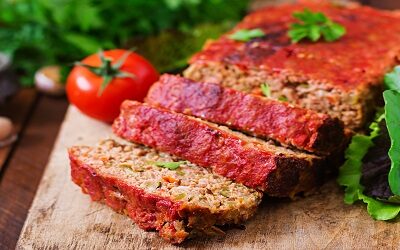 Meatloaf with Tomato and Basil Sauce